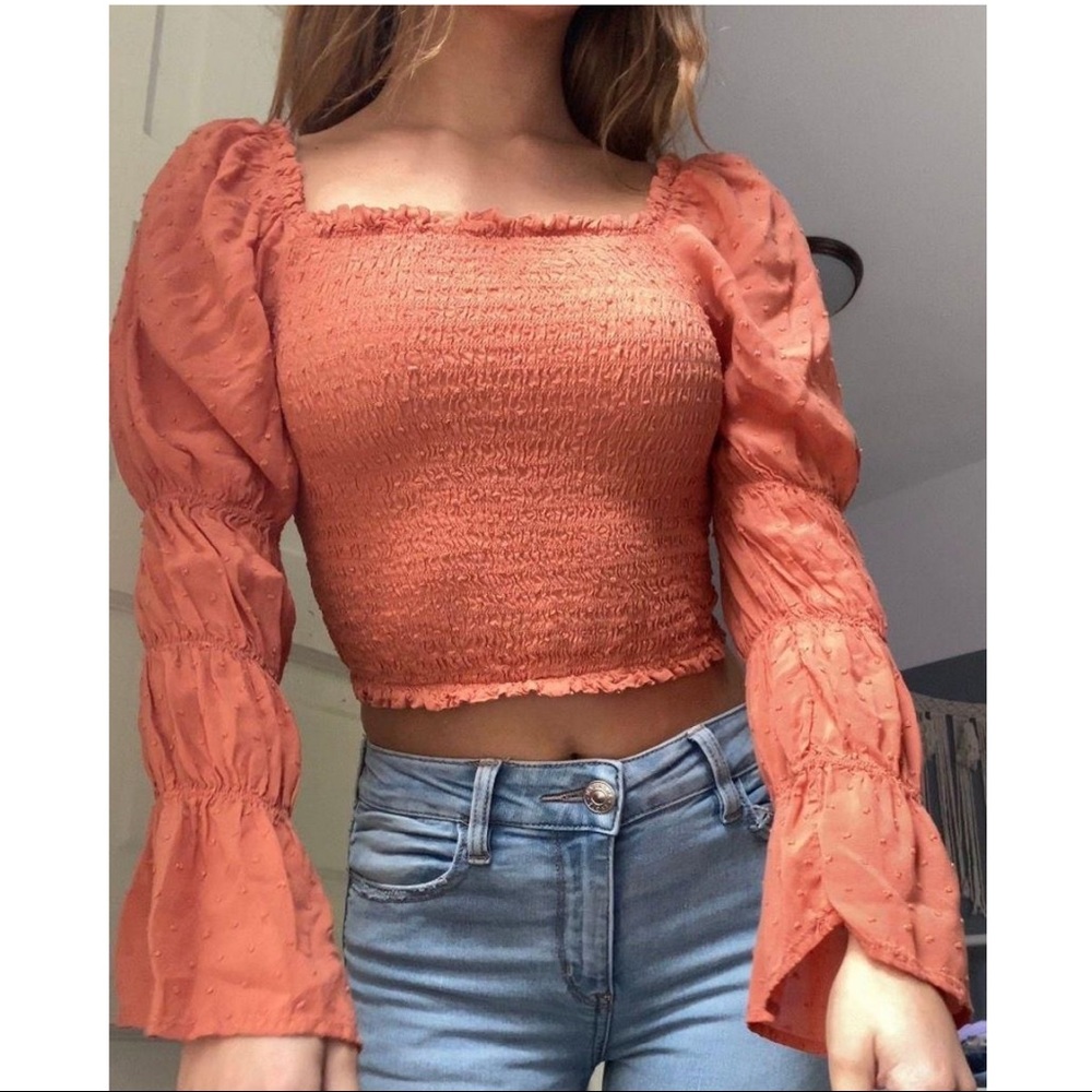 Cropped Long Sleeve Top